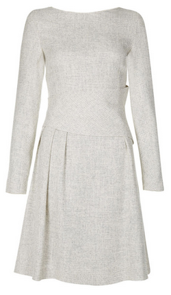 White Tweed Camelot Dress