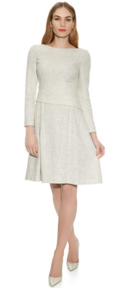 White Tweed Camelot Dress