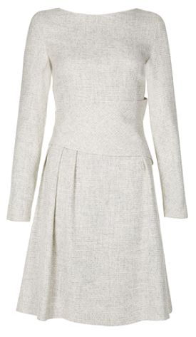 White Tweed Camelot Dress