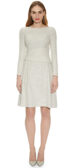 White Tweed Camelot Dress