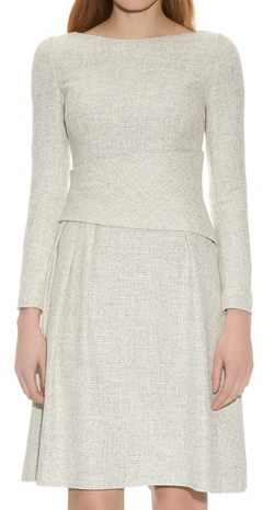 White Tweed Camelot Dress