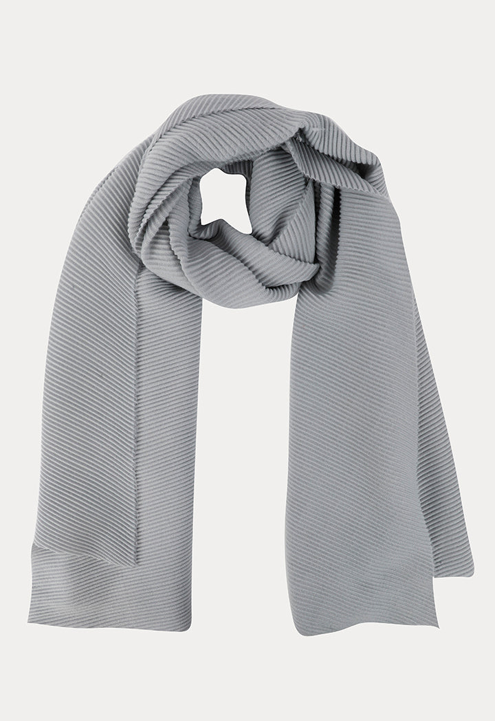 Winter Scarf with Textured Solid Design