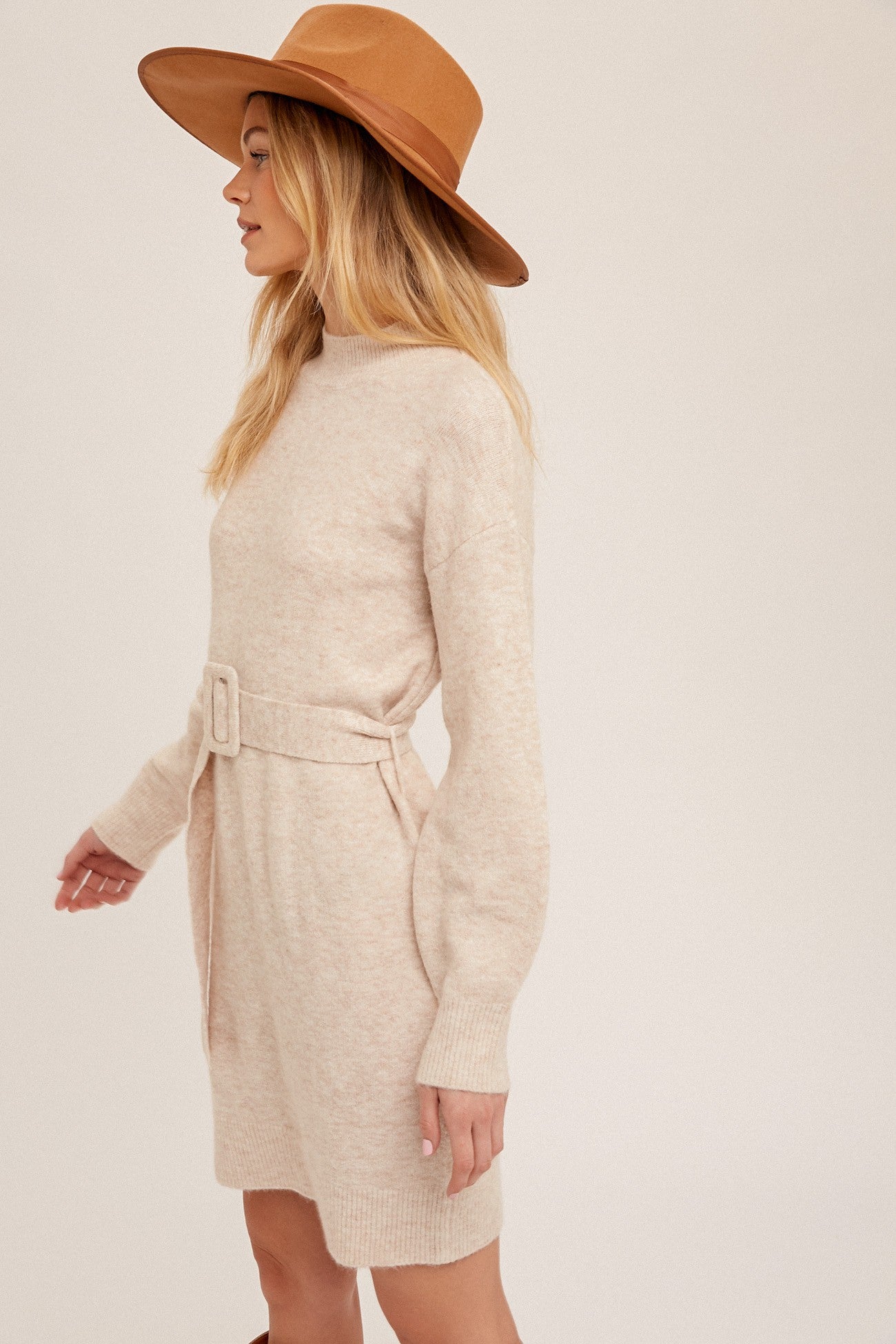 Wishful Dreamer Belted Sweater Dress can be rewritten as Stylish belted sweater dress – Wishful Dreamer.