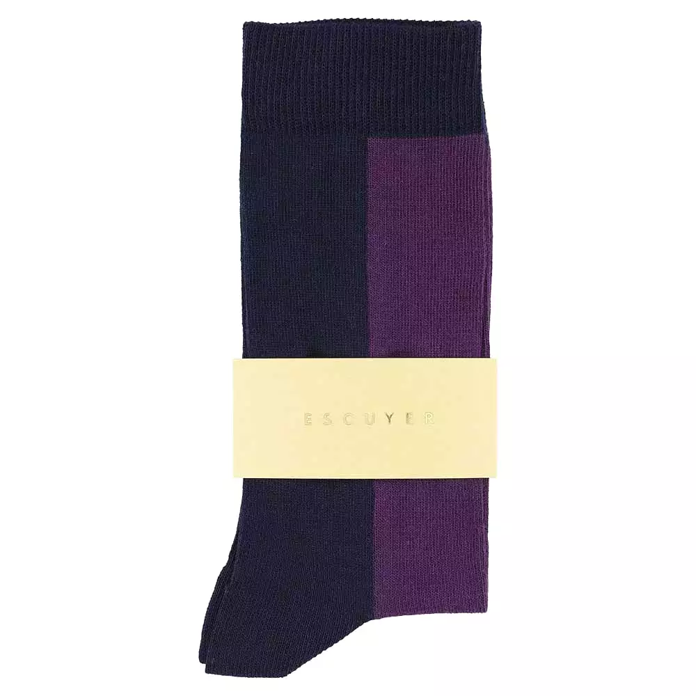 Women Chess Socks - Elegant Blue & Purple