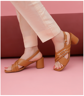 Women Formal Sandal Heels - TAN [Model: BW7338]