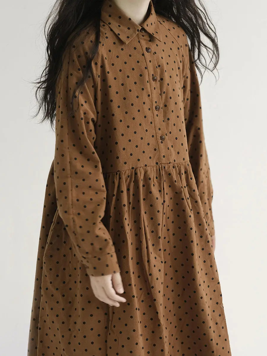 Women Pleated Long Sleeve Dress