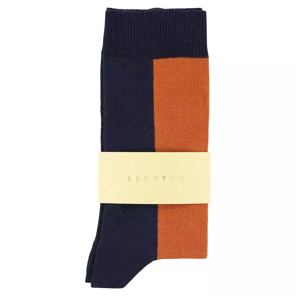 Women's Chess Socks - Dress Blue / Café