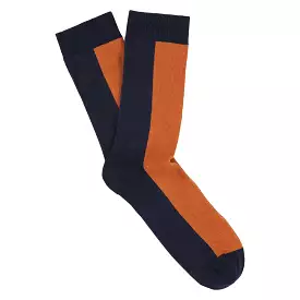 Women's Chess Socks - Dress Blue / Café