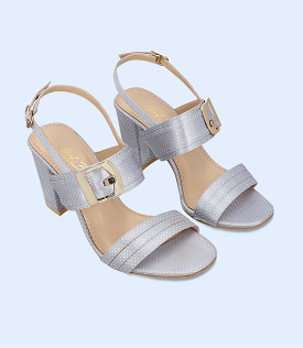 Women's Grey Formal Sandal Heels - BW7407