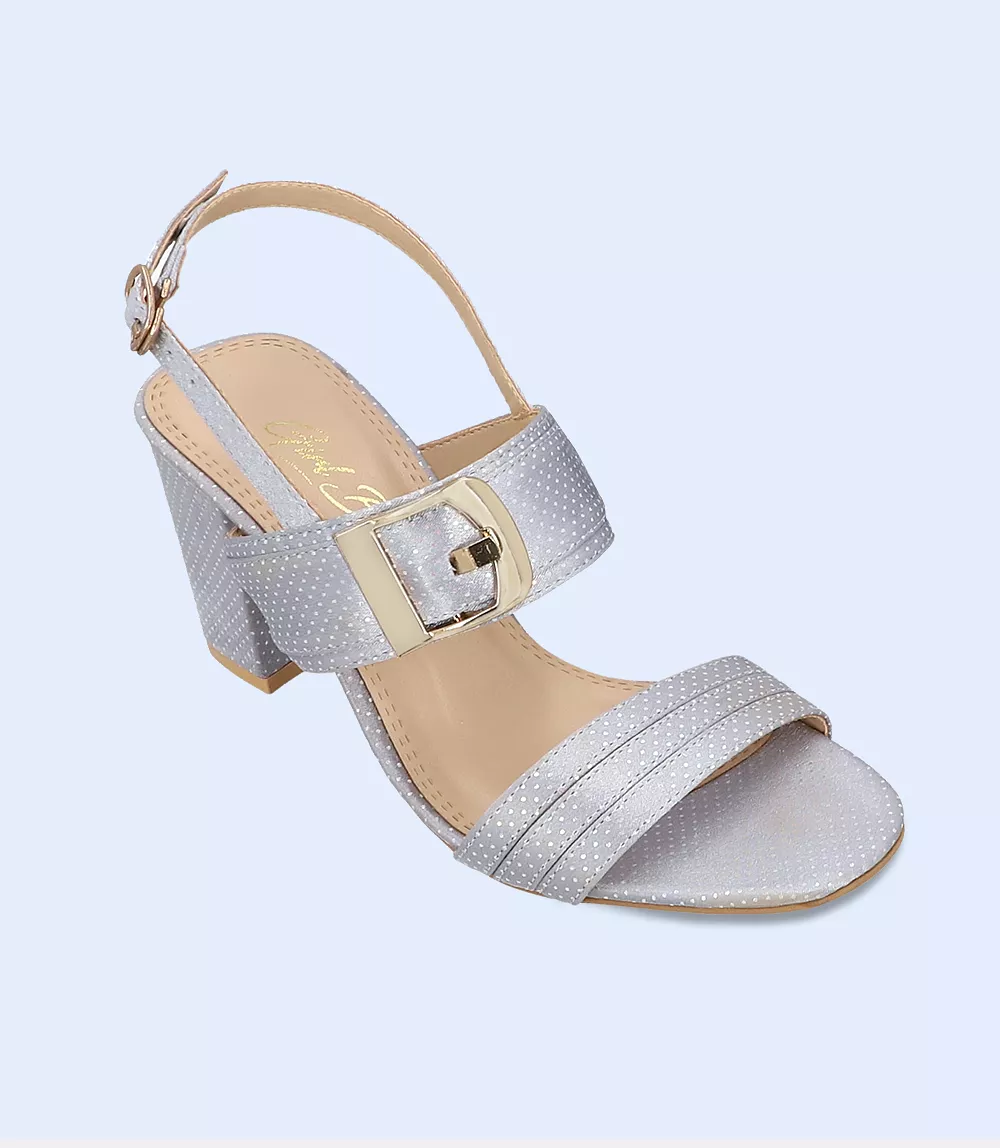 Women's Grey Formal Sandal Heels - BW7407