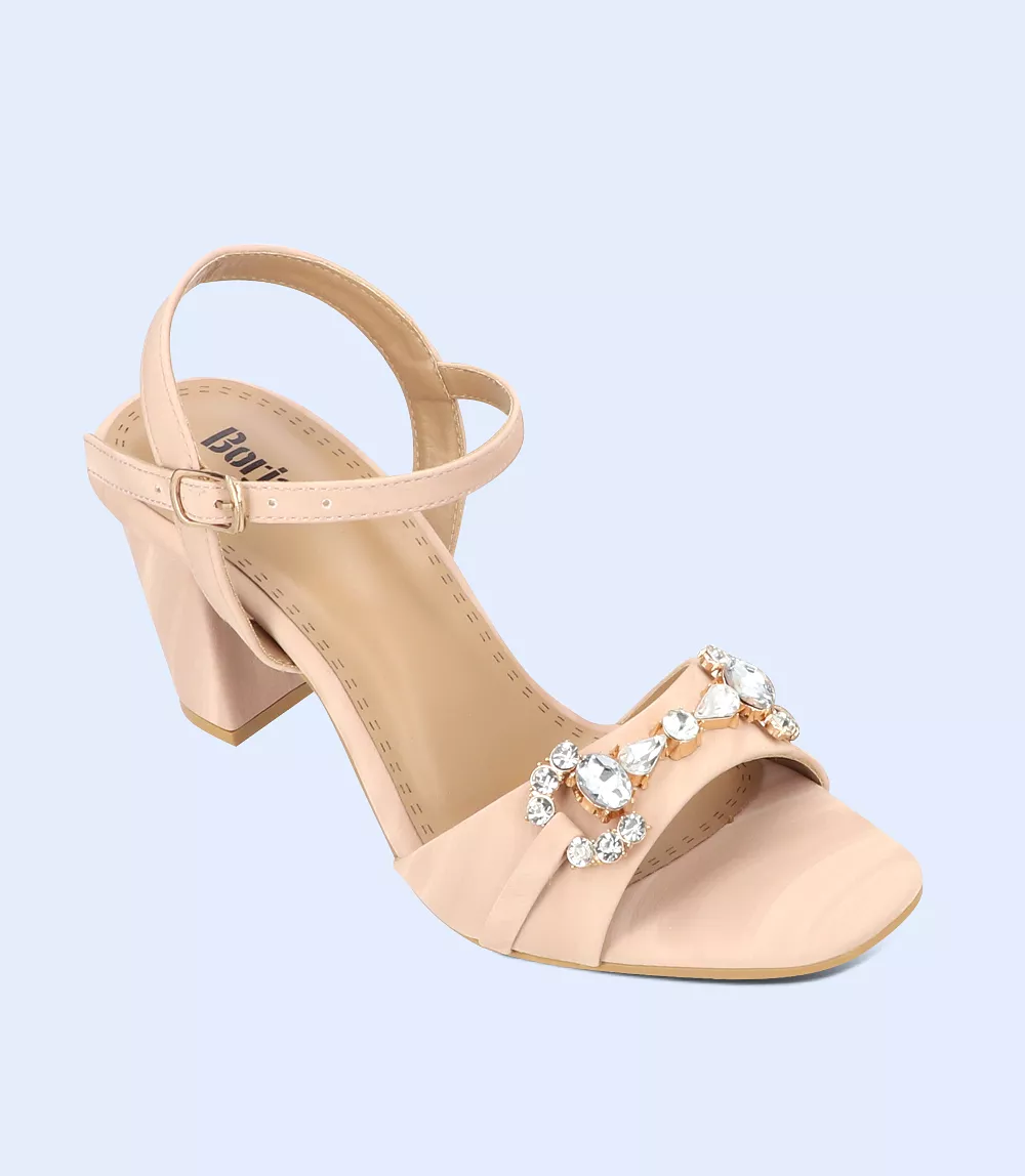 Women's Pink Sandal Heel - BW9347-TEA