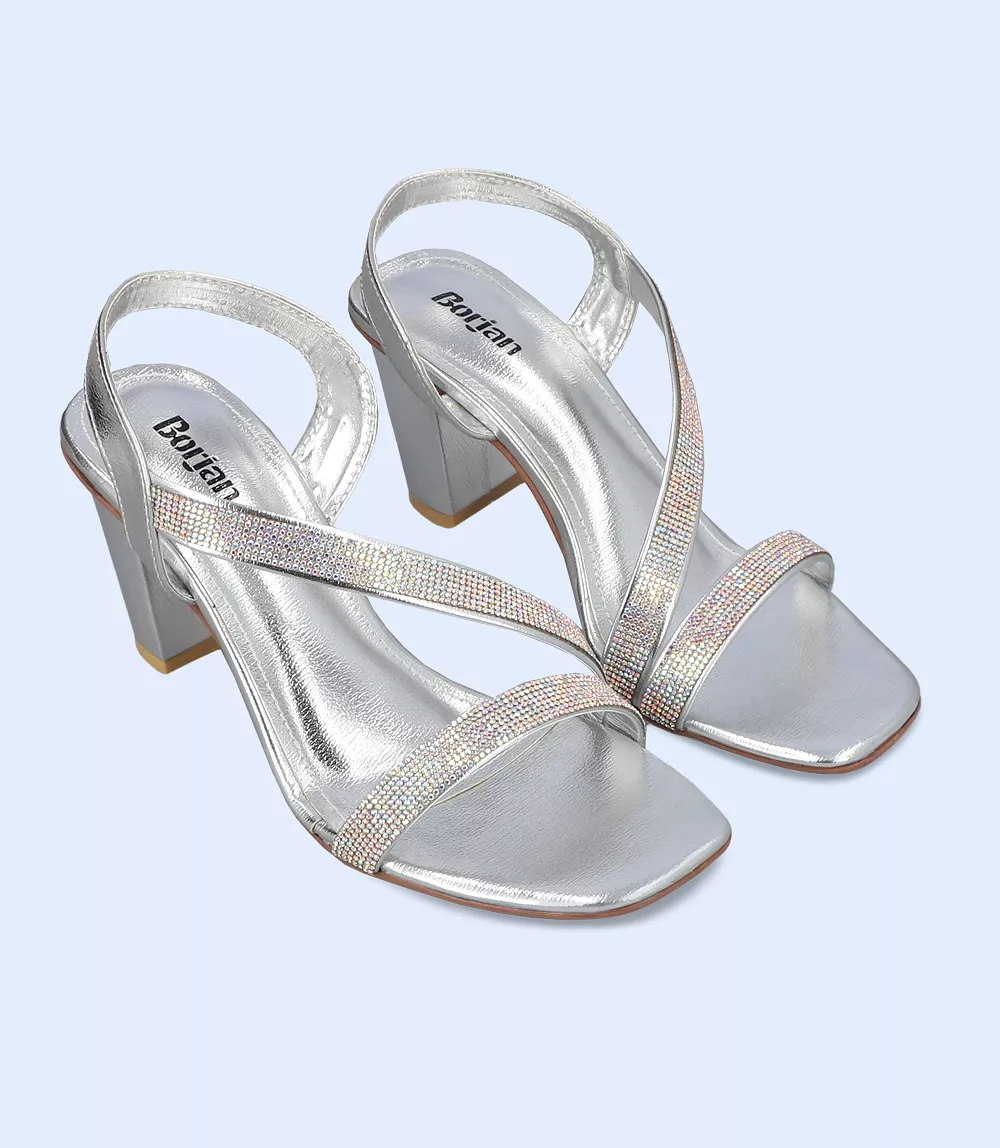 Women's Silver Formal Sandal Heels by BW9444