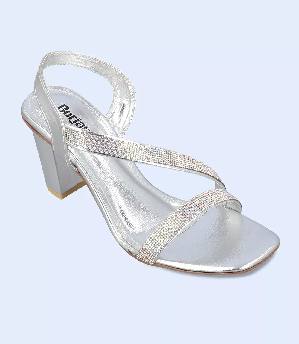 Women's Silver Formal Sandal Heels by BW9444