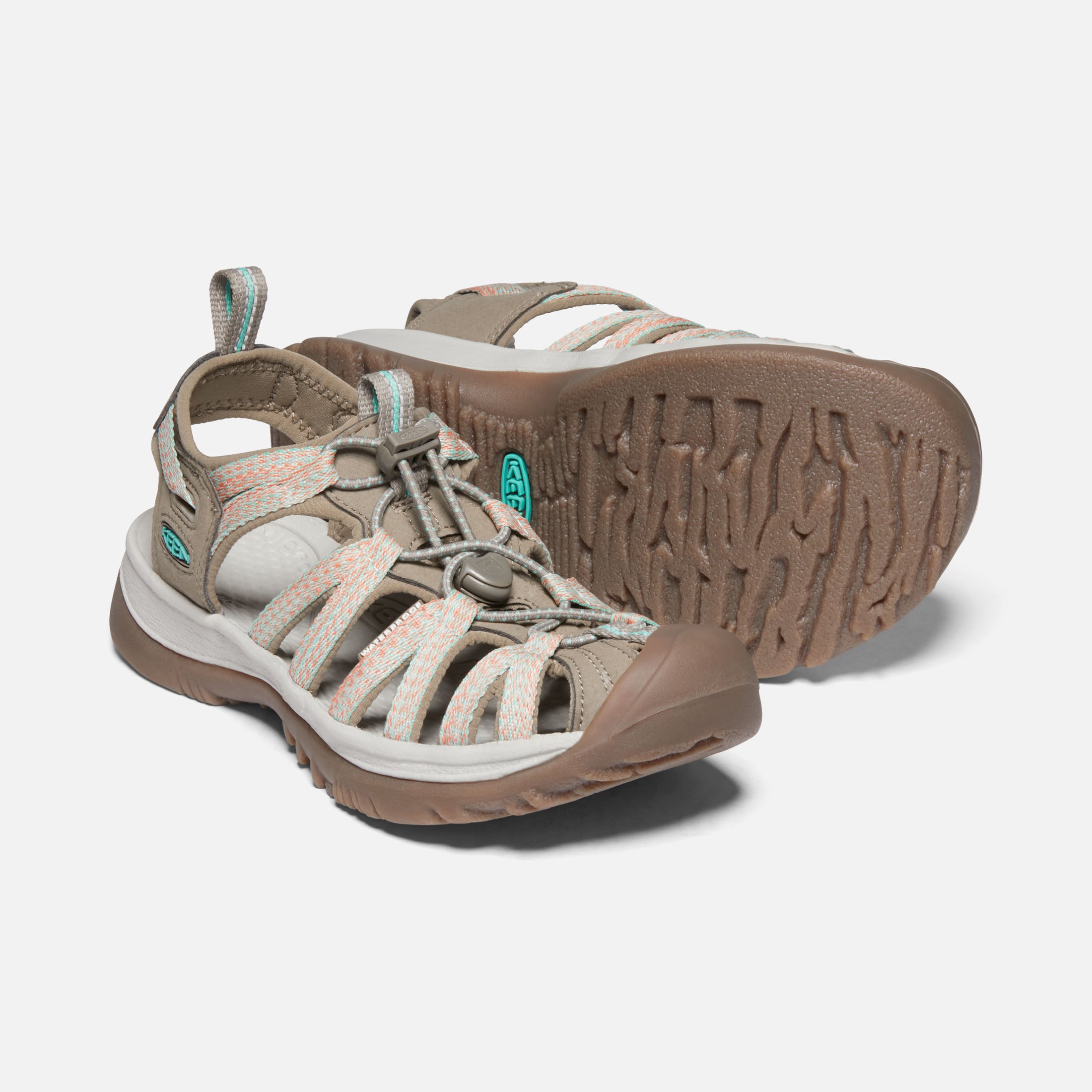 Womens Whisper Taupe Coral sandals