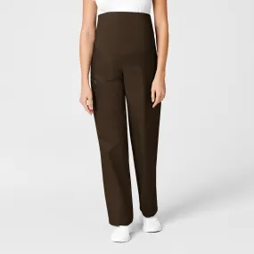 WonderWORK Maternity Cargo Scrub Pants - Chocolate