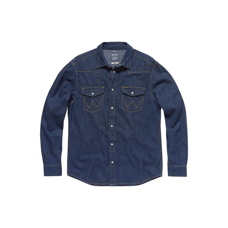 Wrangler Dark Indigo Western Shirt - Casual Fit - Classic Style