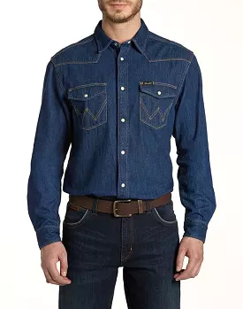 Wrangler Dark Indigo Western Shirt - Casual Fit - Classic Style