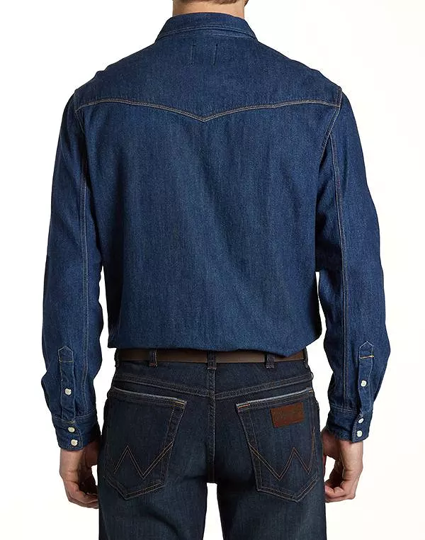 Wrangler Dark Indigo Western Shirt - Casual Fit - Classic Style