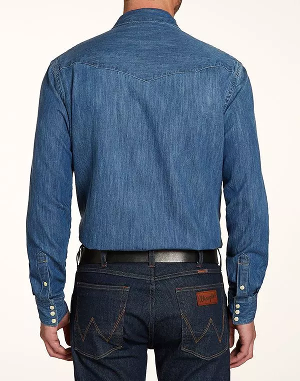 Wrangler Western Shirt - Indigo - Regular Fit - Google SEO