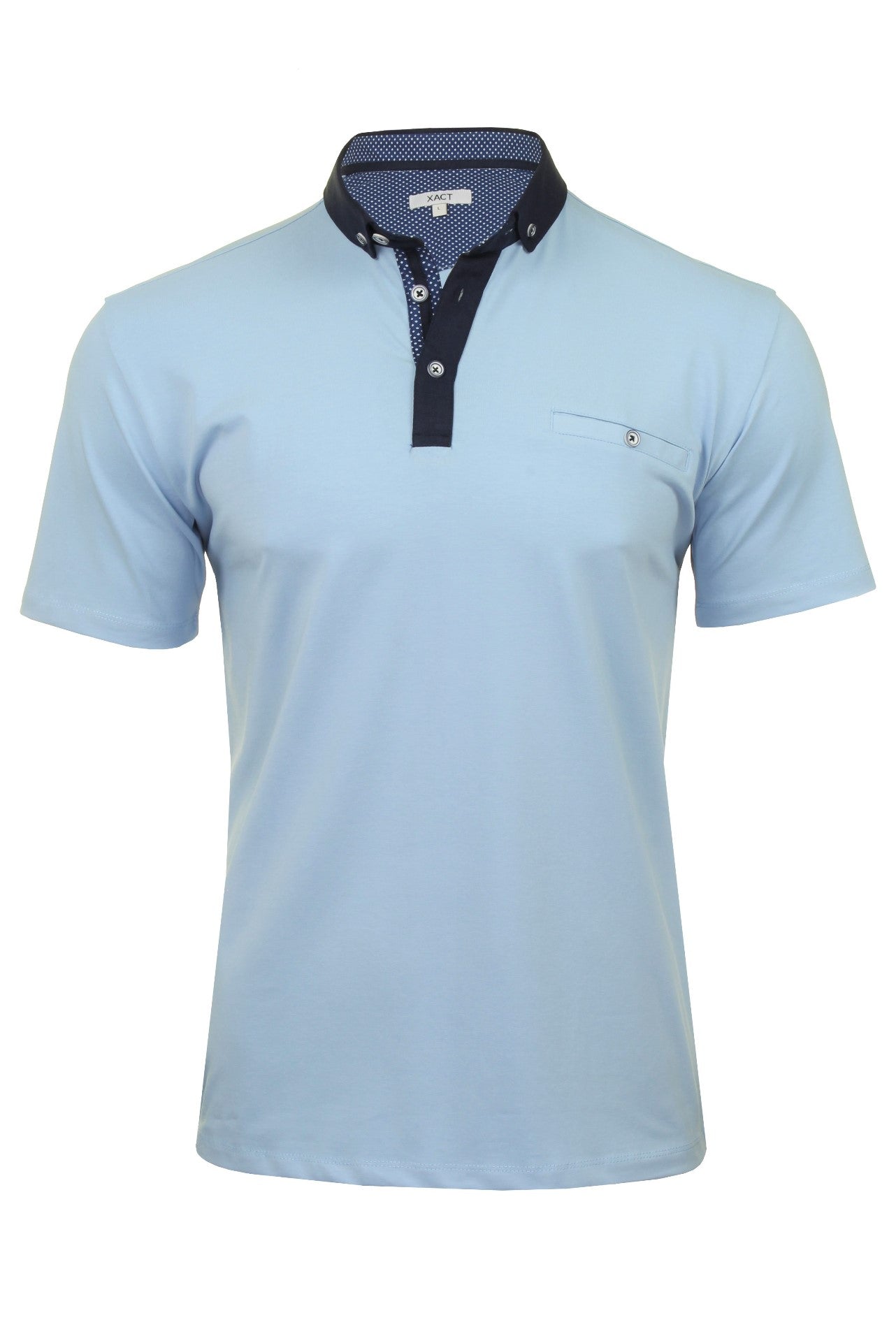 Xact Men's Polo Shirt - Short Sleeves, Button Down Collar - Buy Now