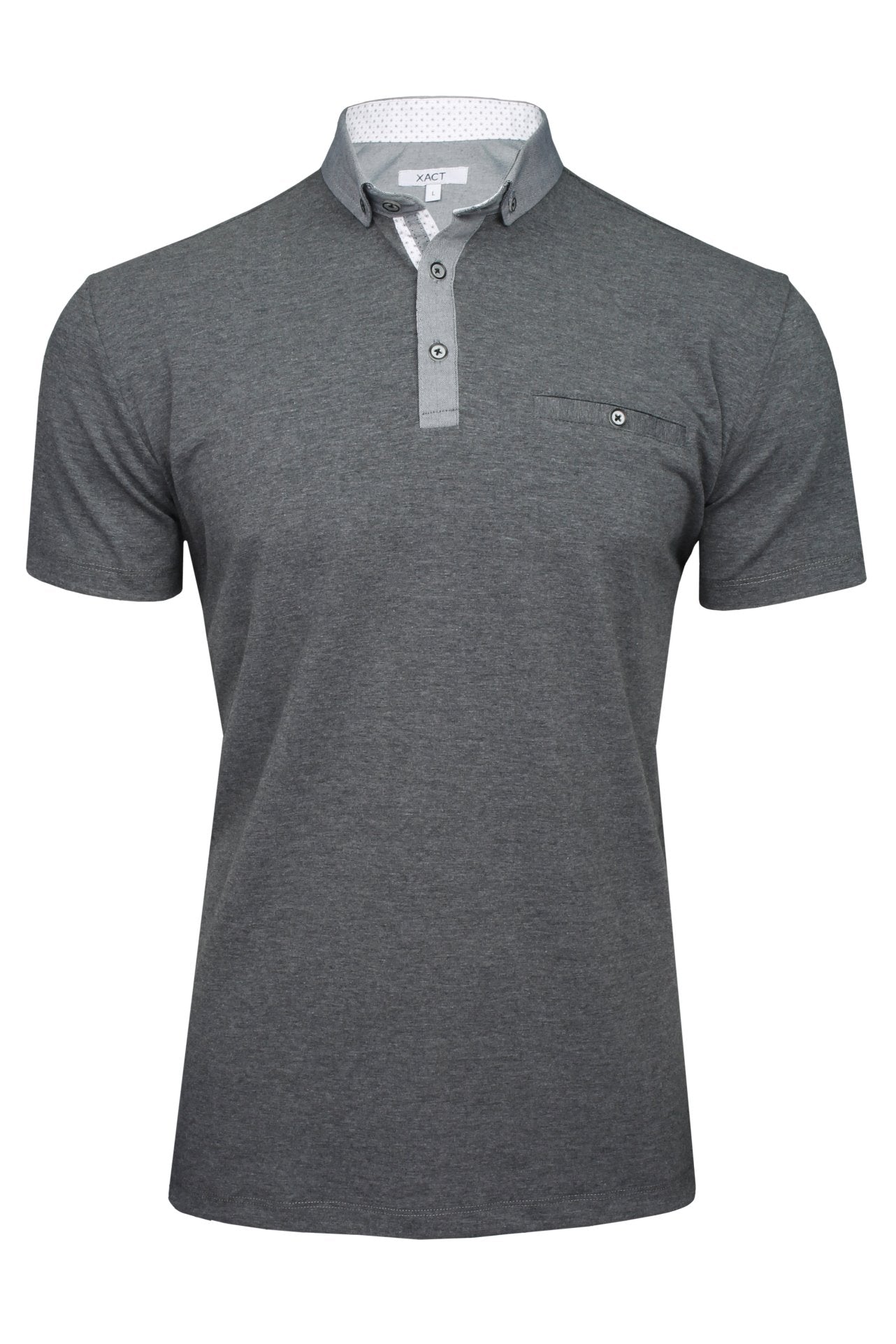 Xact Men's Polo Shirt - Short Sleeves, Button Down Collar - Buy Now