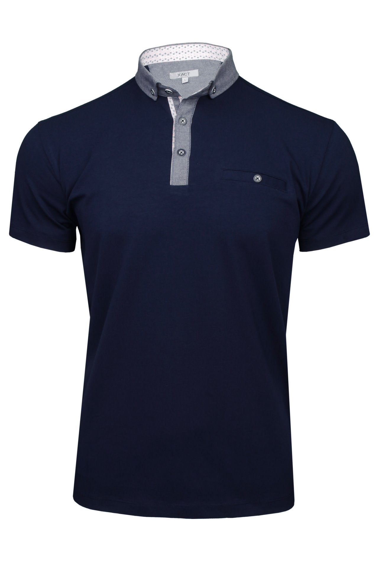 Xact Men's Polo Shirt - Short Sleeves, Button Down Collar - Buy Now