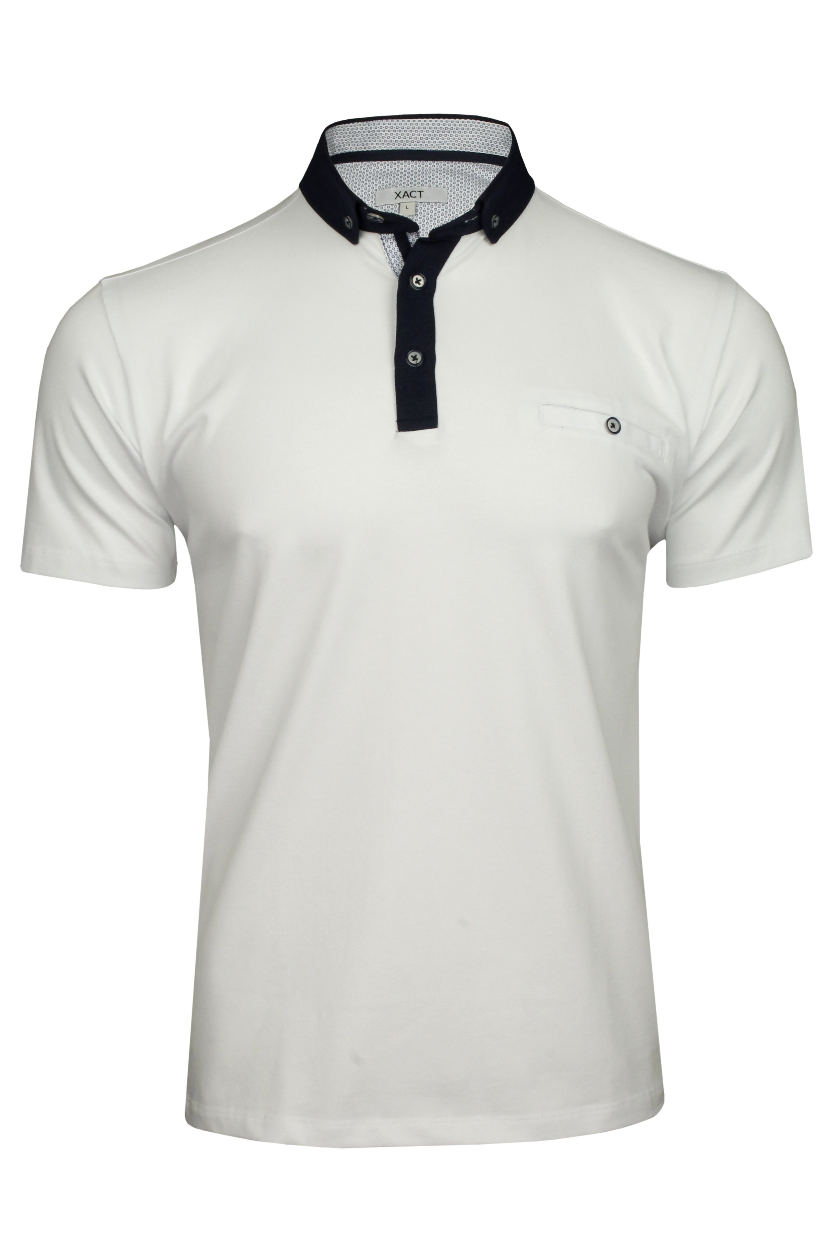 Xact Men's Polo Shirt - Short Sleeves, Button Down Collar - Buy Now