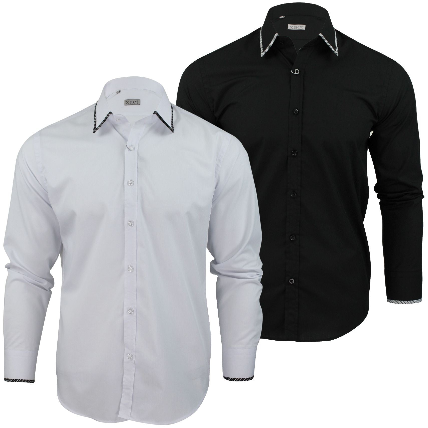 Xact Men's Shirt with Collar and Cuff Trim