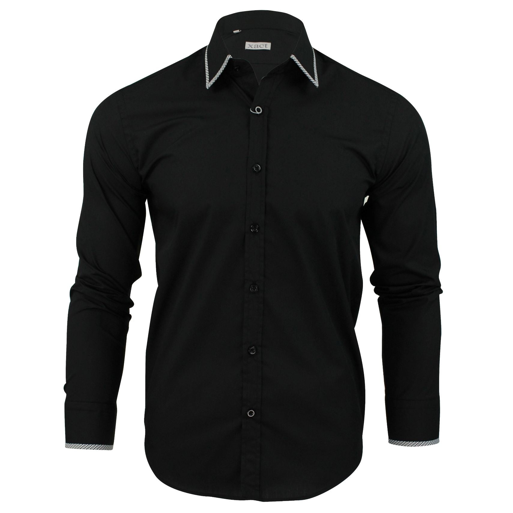 Xact Men's Shirt with Collar and Cuff Trim