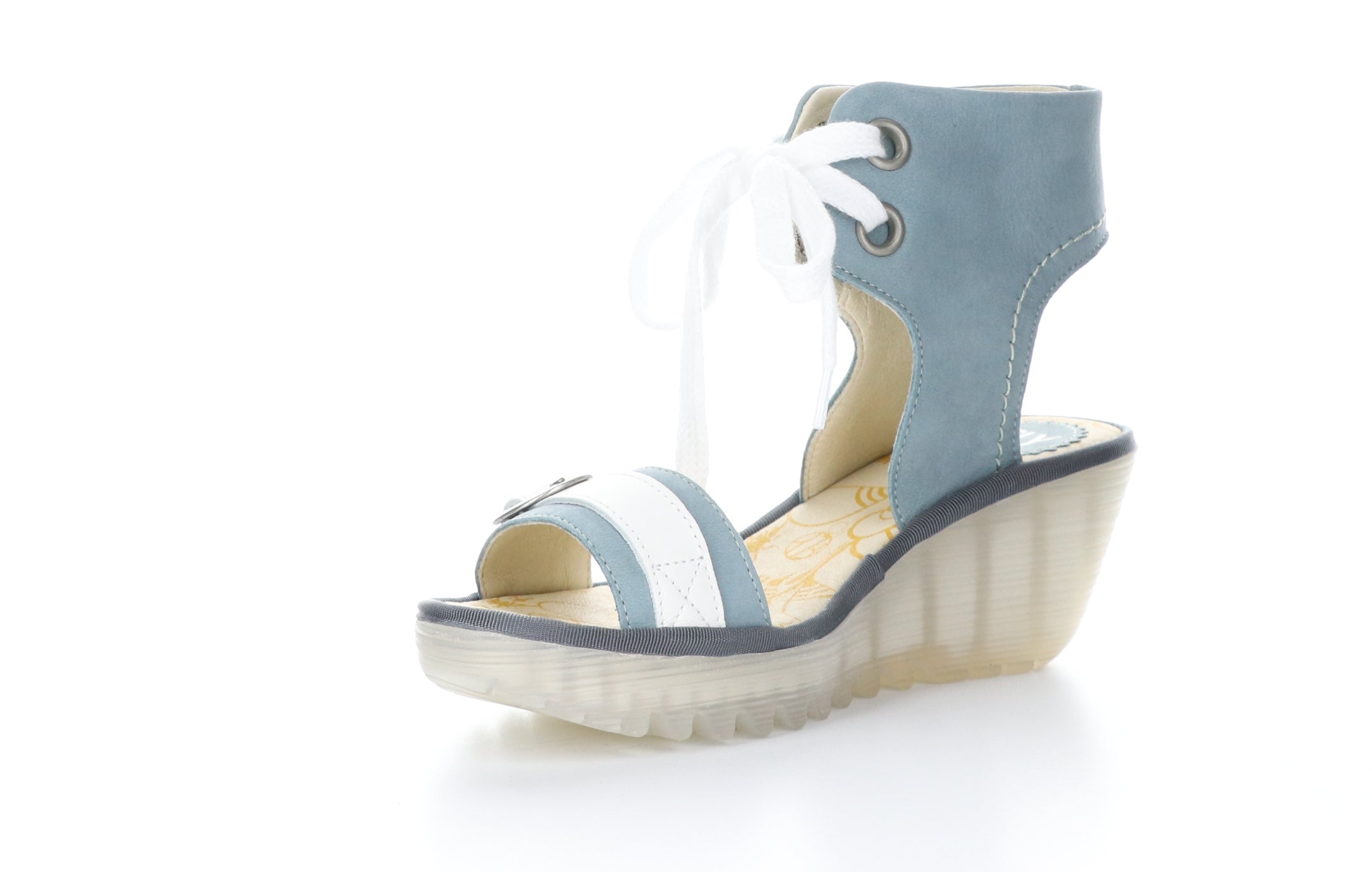 YAJE301FLY Pale Blue/Offwhite Sandals with Ankle Strap