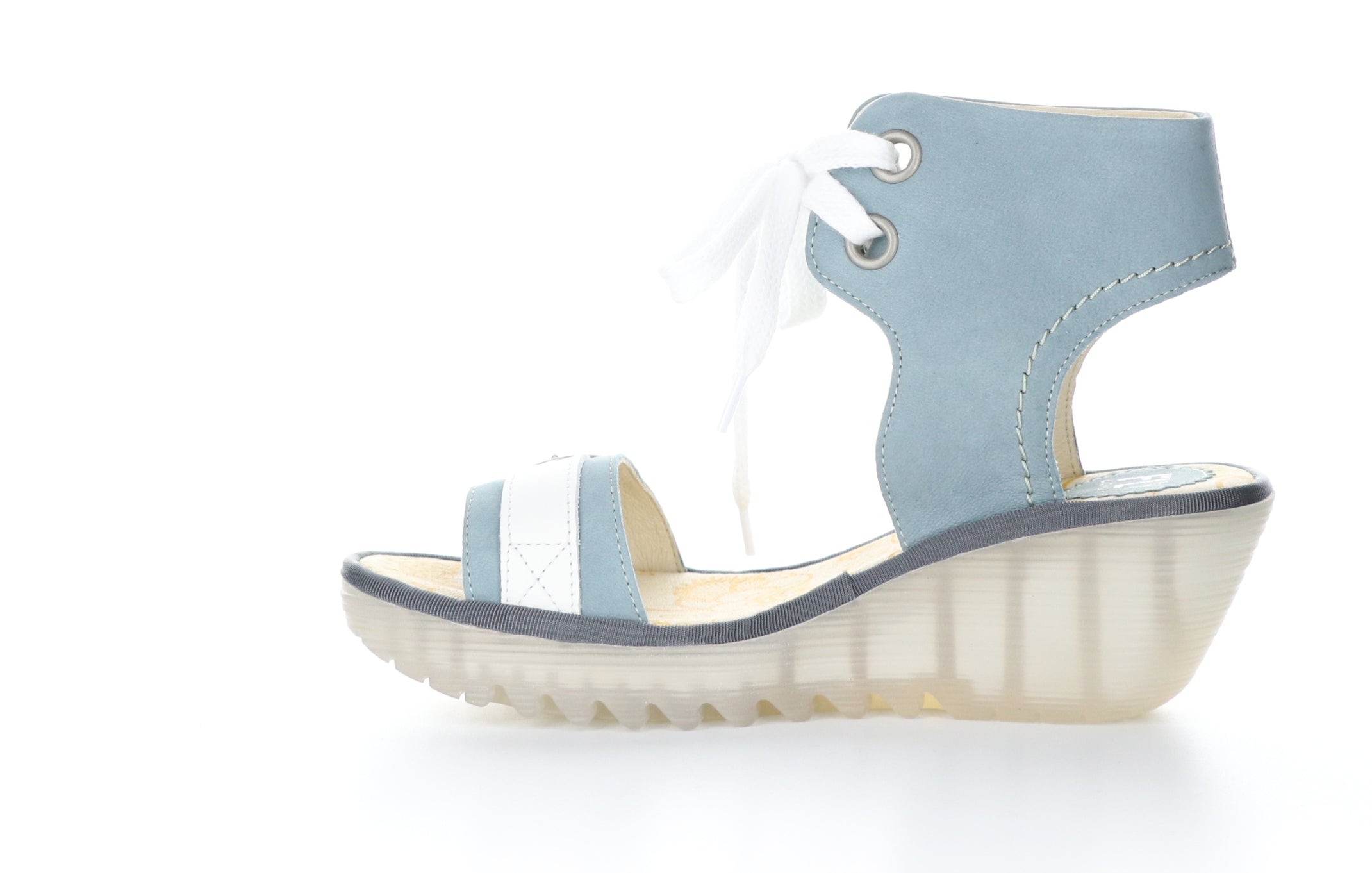 YAJE301FLY Pale Blue/Offwhite Sandals with Ankle Strap