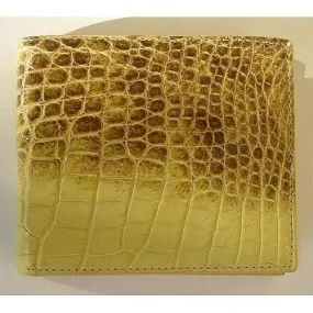 Yellow Mens Crocodile Wallets