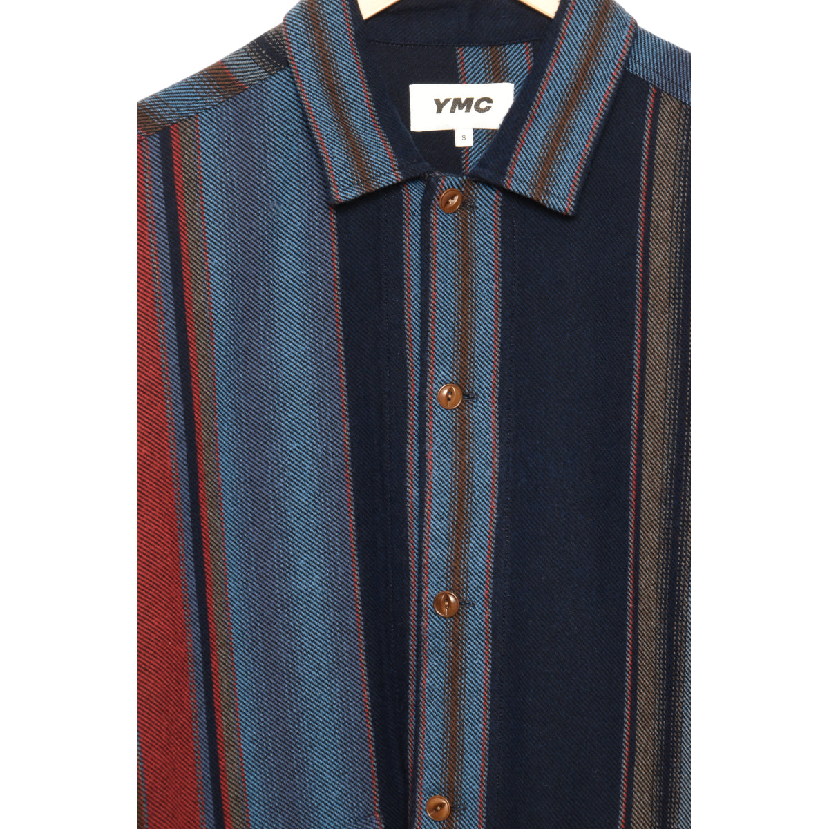 YMC PJ Overshirt in Blue Multi