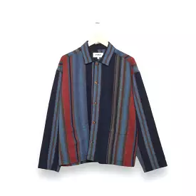 YMC PJ Overshirt in Blue Multi