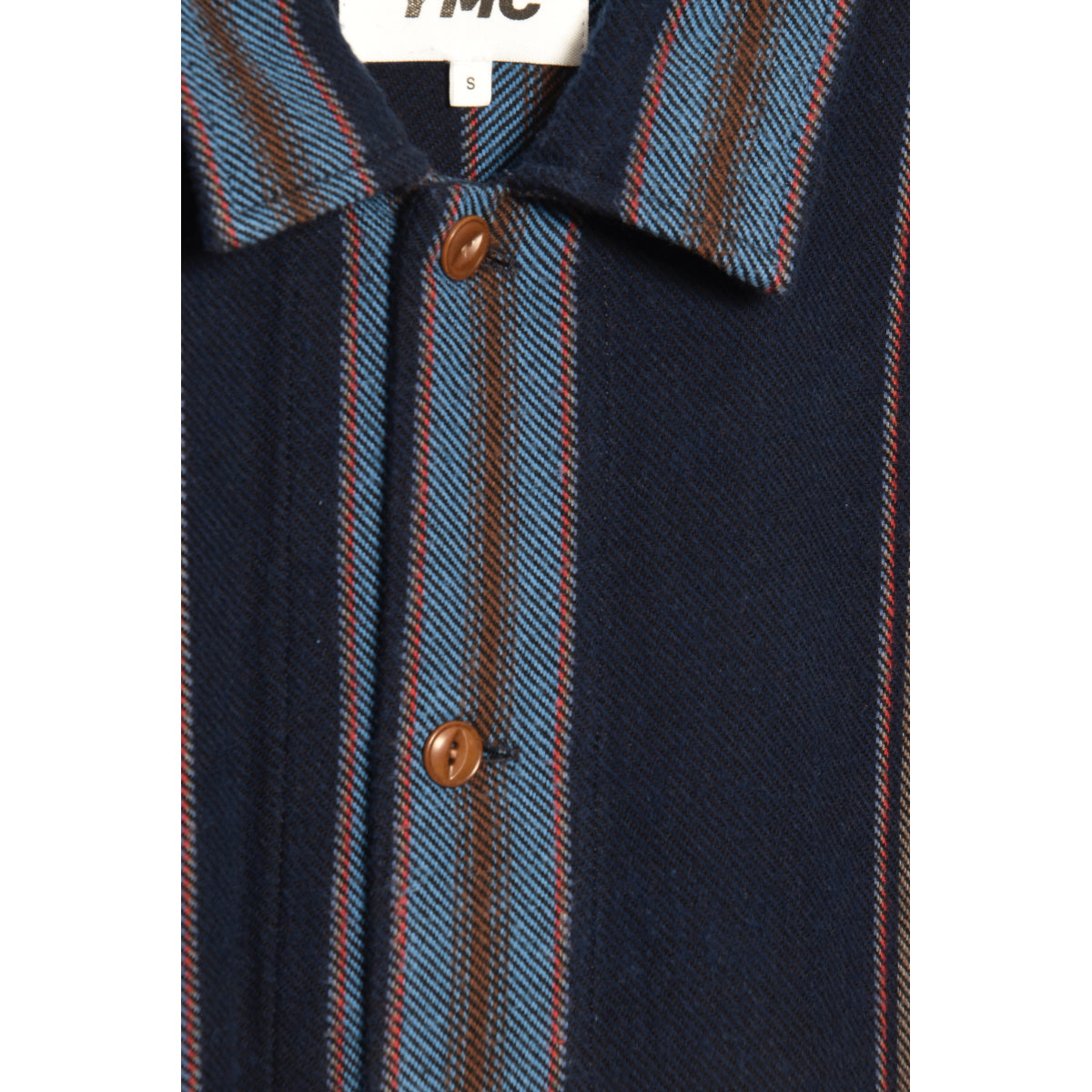 YMC PJ Overshirt in Blue Multi