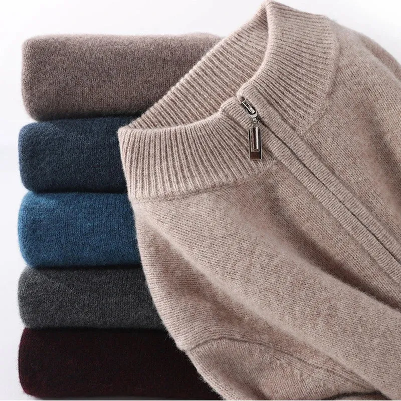 Zipper Cashmere Sweater by Giuliano Bugiardini